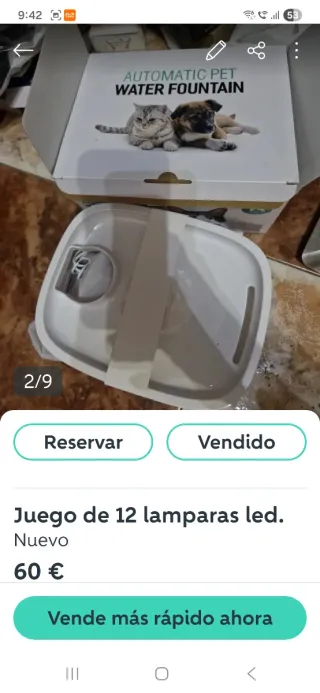 Juego de 12 lamparas led.