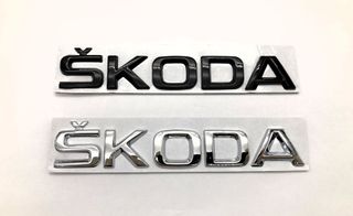 EMBLEMA LOGO TRASERO NEGRO LETRAS SKODA 2653.2