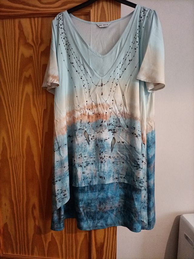 Vestido azul turquesa verano - Talla 6