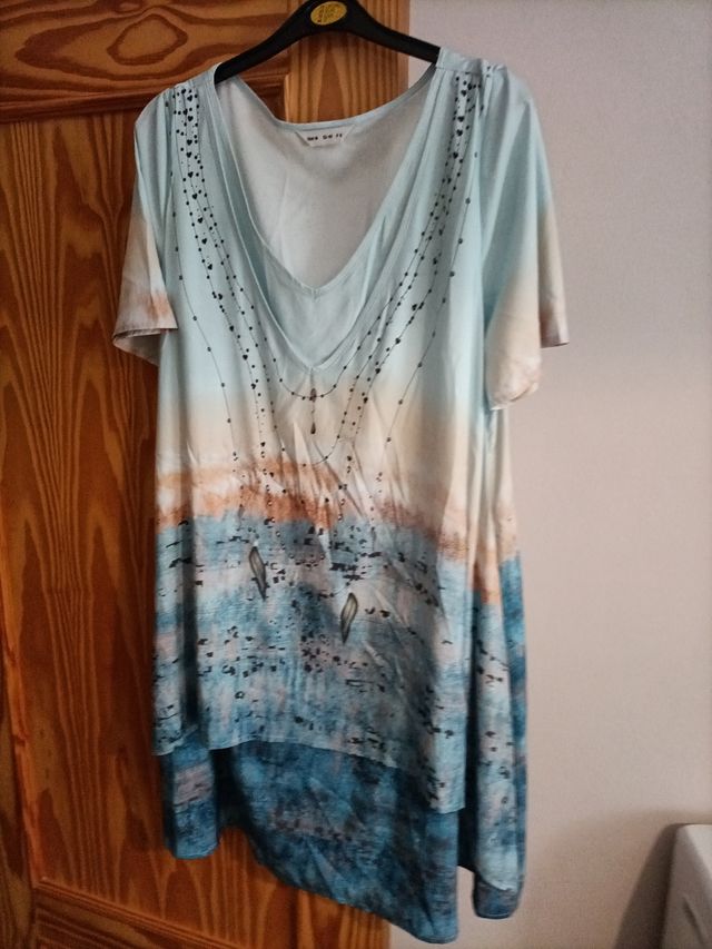 Vestido azul turquesa verano - Talla 6