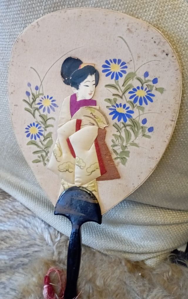 Abanico vintage japonés