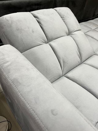 Sofá cama chaise longue 3 plazas - Gris
