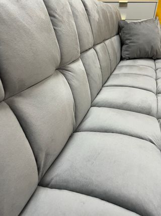 Sofá cama chaise longue 3 plazas - Gris
