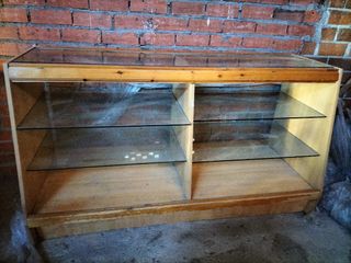 Mueble vitrina cristal mostrador