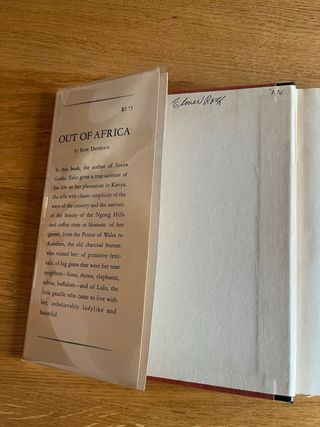 Libro Out of Africa 1a edición 1938