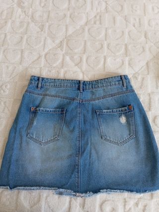 Mini Falda Vaquera Desgastada