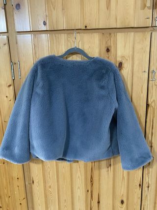 Chaqueta abrigo pelo azul