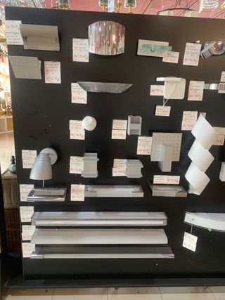 Apliques pared metal gris plata