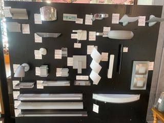 Apliques pared metal gris plata