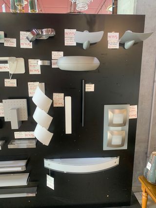 Apliques pared metal gris plata