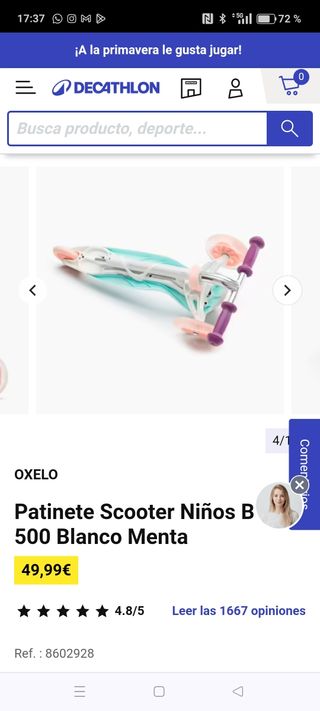 Patinete 3 ruedas con luces