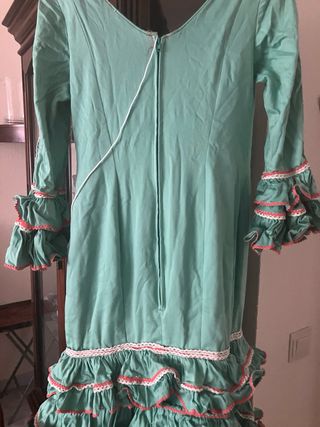 Traje Flamenca Verde-Naranja