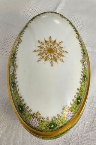 Caja joyero ovalada Limoges vintage