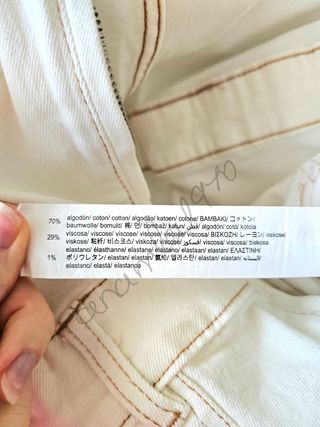 Mono denim blanco stradivarius