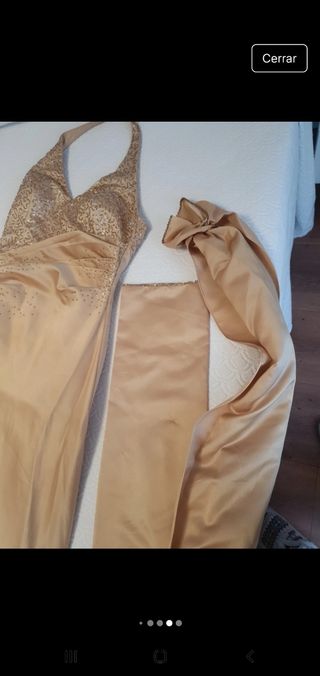 REBAJADO ahora 25€  Vestido fiesta dorado talla 38