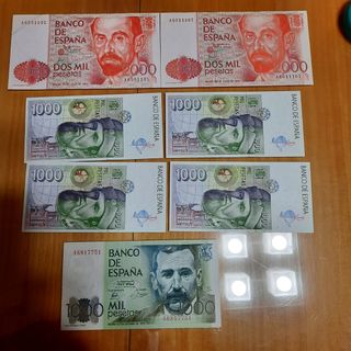 Billetes antiguas pesetas España