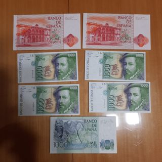 Billetes antiguas pesetas España