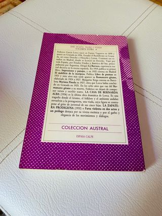 Libro La Casa de Bernarda Alba y La Zapatera Prodi