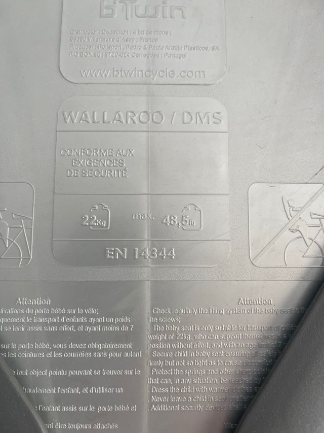 Silla portabebe bicicletas