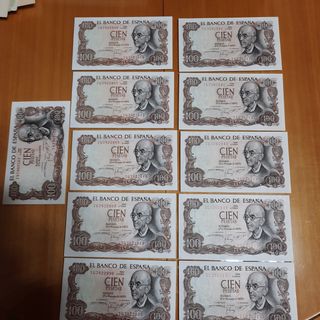 Billetes de 200 y 100 Pesetas España