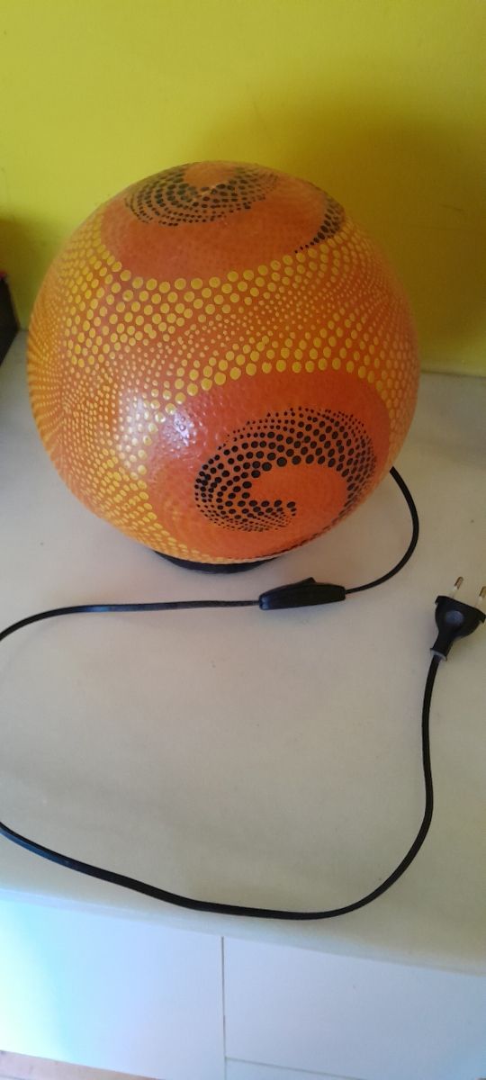 Lampara sobremesa naranja-amarilla