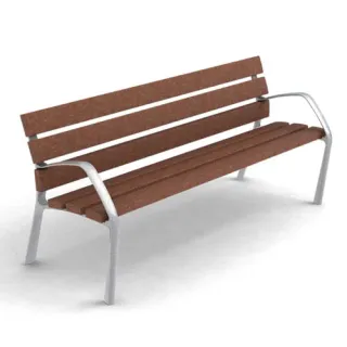 Banco de fundicion y madera tropical Benito