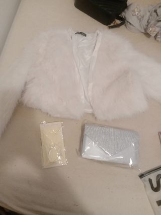 Chaqueta blanca & Bolso fiesta