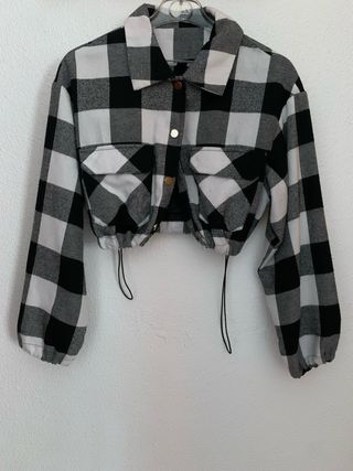 Chaqueta cuadros blanco-negro
