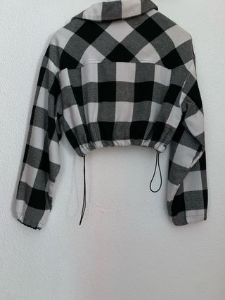 Chaqueta cuadros blanco-negro