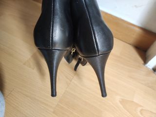 Botines negros piel -talla 39
