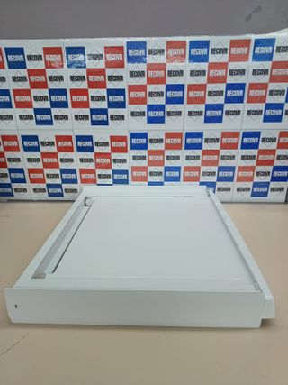✅ C+P Kit de Unión Universal con Estante Deslizable para Lavadoras y Secadoras, Apto para Lavadoras con Profundidad de 47-62 cm, Fácil de Instalar, Blanco, Lavadoras con Panel Recto