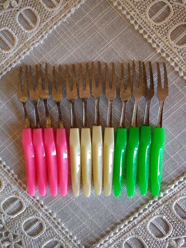 12 forchettine vintage da aperitivo 