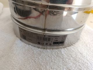 Reductor/Adaptador Biomasa 150-130mm Tubo aislado