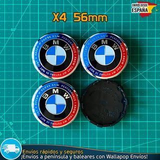 X4 Tapacubos BMW 56mm Emblemas Tapas de Llantas