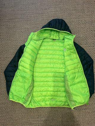 Chaqueta Pluma Free Day XL - Negra/Verde