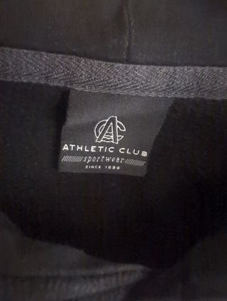 Sudadera infantil negra Athletic con capucha