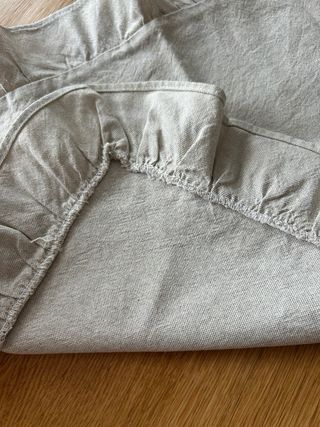 Centro tavola in cotone con rosa