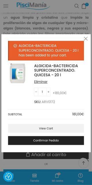 Algicida AG-500 y PH Plus OFERTA!!