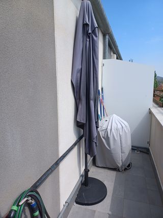 Parasol rectangular gris