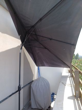 Parasol rectangular gris