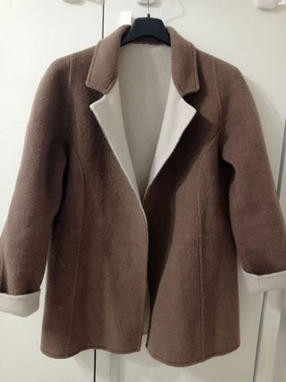 Giacca reversibile beige e marrone