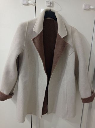 Giacca reversibile beige e marrone