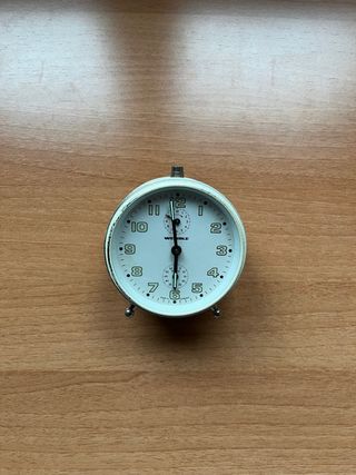 Reloj despertador de cuerda Wehrle antiguo vintage