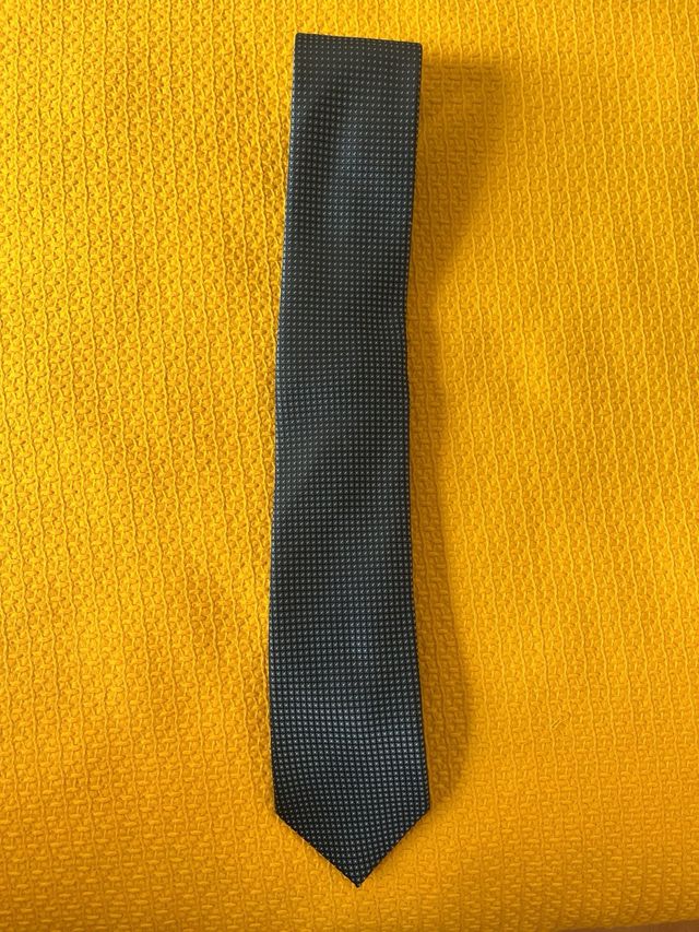 Corbata azul - Topitos blancos