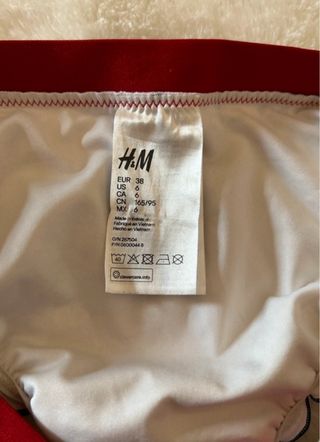 Bikini HM bianco e rosso tg 5