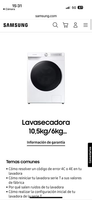 Lavadora secadora