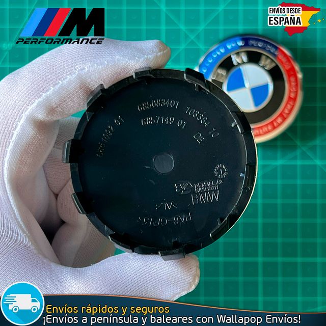 X2 Tapas Cubiertas Centrales llantas Moto BMW 56mm