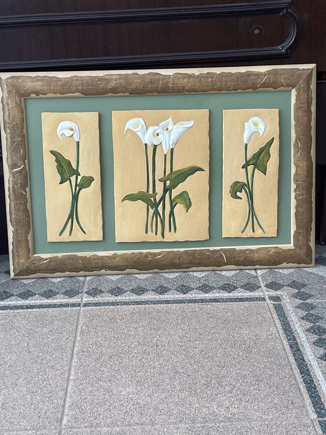 Cuadro decorativo flores - 3 piezas