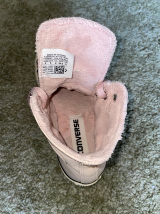 Zapatilla rosa Converse caña alta mujer 