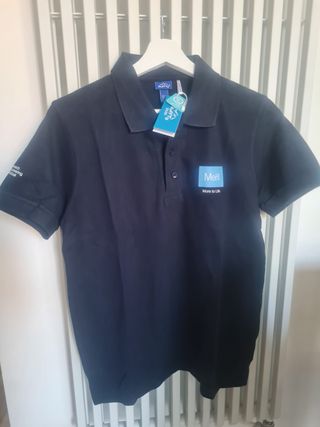 Polo blu 100% cotone